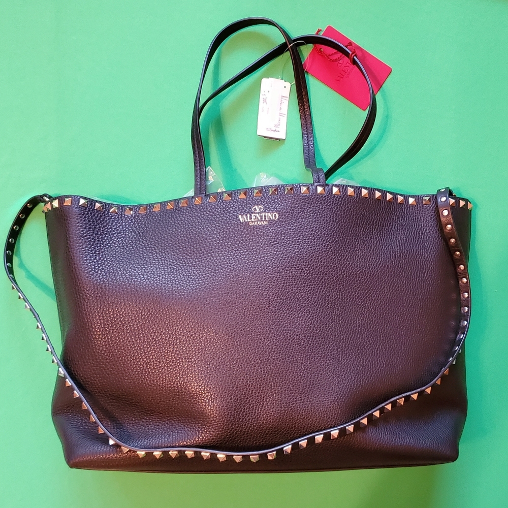 Valentino Garavani Rockstud Vitello Tote Bag